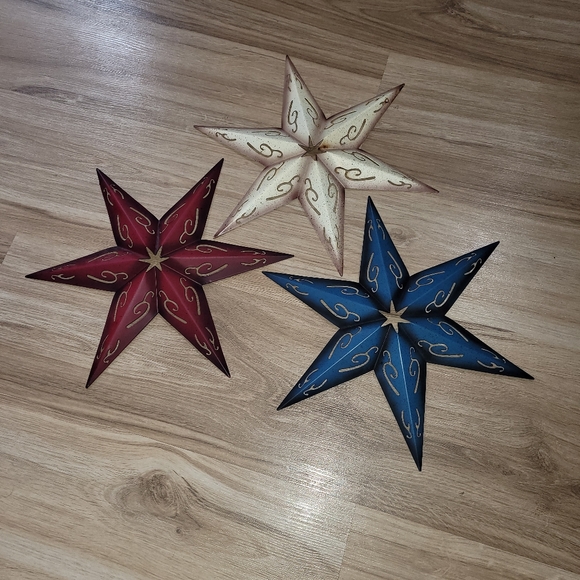 Lakeside Collection Other - Red White Blue Metal Stars